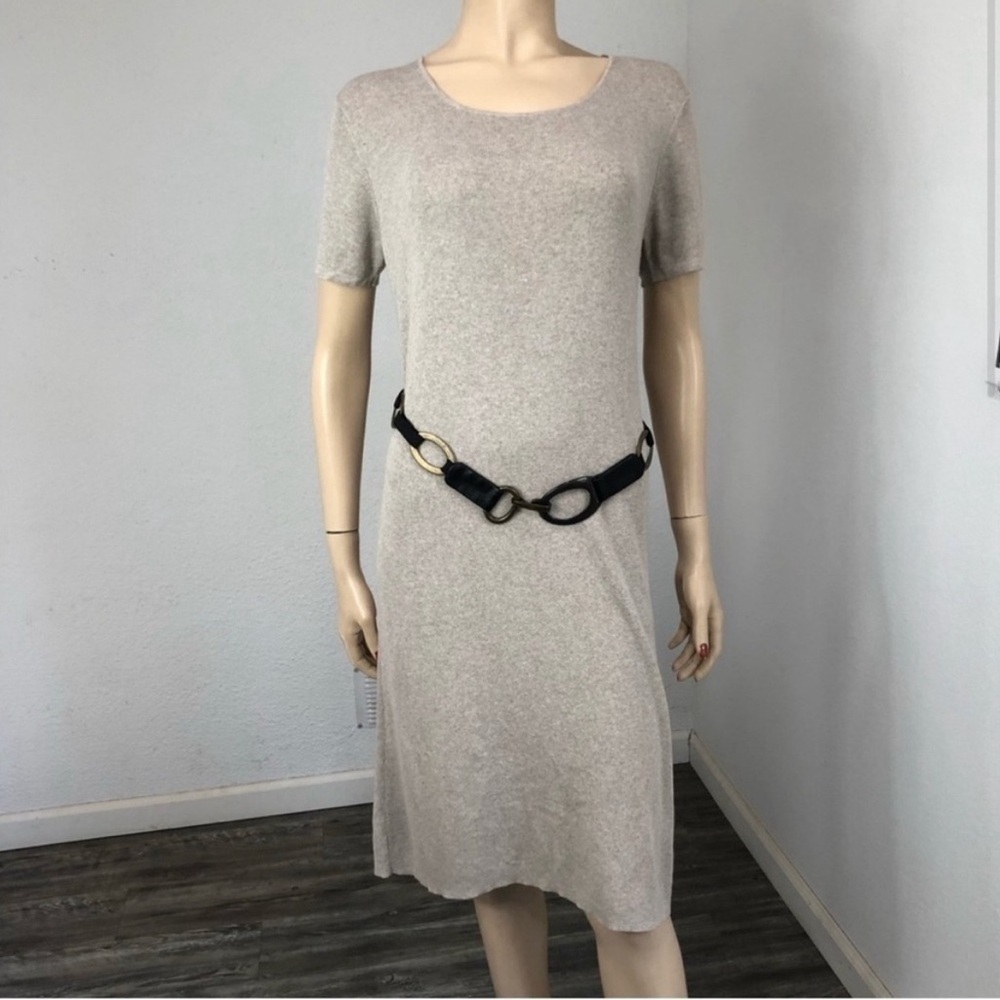 GCfontana knit midi dress oatmeal bodycon